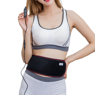 Panatec 沛莉緹 高彈性電熱護腰帶 三段控溫 碳纖維發熱墊 定時斷電 12V安全電壓轉換, K-362, 黑色系