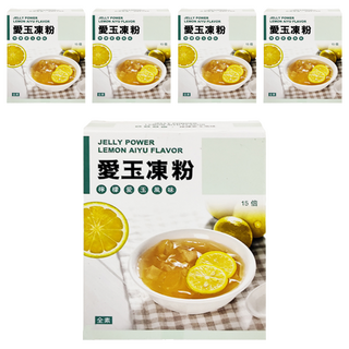 YIN FA 盈發 FUNN 愛玉果凍粉, 80g, 5盒,檸檬風味，清涼解渴