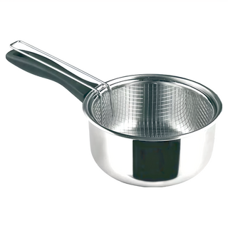 ibili 單柄湯鍋油炸籃套裝 - 430不鏽鋼 電木樹脂 容量1780ml, 18cm, 1組