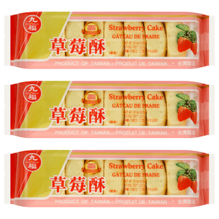 九福 草莓酥，227g，台灣製造, 3包