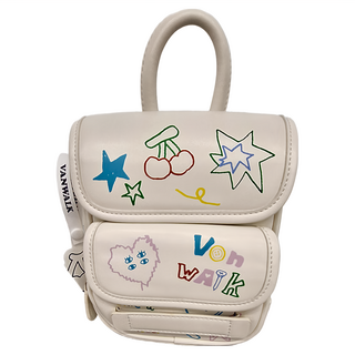 Vanwalk 出走 原創可愛皮質出遊小背包 V2710, 糖果白