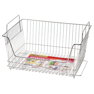 皇家 堆疊收納籃, 銀色, 1個