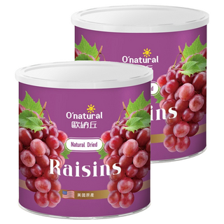 O'natural 歐納丘 美國加州天然葡萄乾, 360g, 2罐