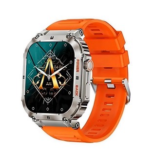 MIVSEN 智慧型通話手錶 K57PRO, 1.96吋, 藍牙5.0, 橘色, 1個