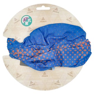 ATUNAS 歐都納 COOLMAX 抗菌頭巾, F, 藍色 + 柑色