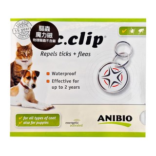 德國家醫 Tic-clip驅蟲魔力磁, 安全物理性驅離跳蚤與壁蝨, 防水, 防護長達2年, 犬貓適用, 1盒, 30ml, 混合色