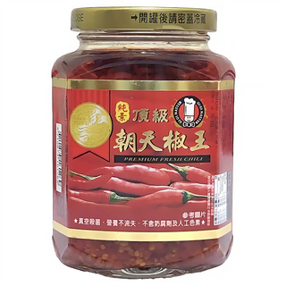 GI GI MASTER 特級廚師 甲賀之家 頂級朝天椒王, 真空殺菌, 無防腐劑, 無添加人工色素, 390g, 1罐