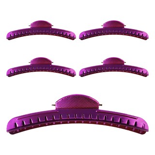 FAWEIO 髮葳鵝 月牙夾 ZK-093-4, 紫色, 5個