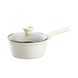 Redchef 紅廚 陶瓷岩不沾奶鍋, 天然陶瓷 健康不沾, 0化學塗層, 雙側倒流口設計, 複合鍋底, 20cm, 1個, 紅