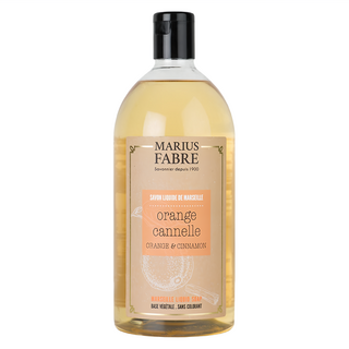 MARIUS FABRE 法鉑馬賽肥皂 香氛液體皂 甜橙 1L, 天然植物油, 溫和潔淨, 1瓶