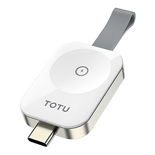 TOTU 拓途 鋅系列 TO Type-C 2.5W 攜帶型磁吸無線充電器, Apple Watch 3~9代/Ultra系列, 白色, 1個
