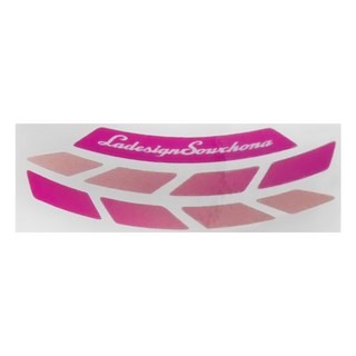 GOGORO MIX-10吋輪框貼 - 格紋反光, 限量, 桃粉反光, 1個