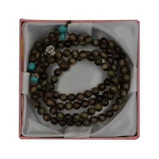 金絲楠 陰沈木佛珠長鍊 6mm 褐色, 1條