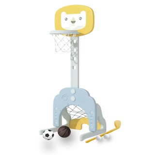 JN.Toy 3合1多功能運動曲棍足籃球架 (獅子), 多色 獅子, 1個