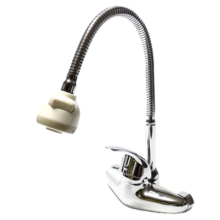 廚房壁式萬向龍頭 萬向龍頭 + 6分橡膠墊片 2個, 8.3 x 18 x 50cm, 1組