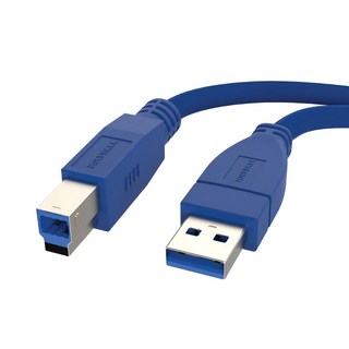 POLYWELL USB3.0 Type-A公對B公高速傳輸線 3A 5Gbps PW15-W45-V002, 25cm, 藍色, 1個