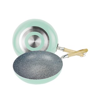 GOZENBO 御膳坊 簡約花崗岩紋炒鍋 28cm 不沾鍋 瓦斯爐 電陶爐適用, 1個