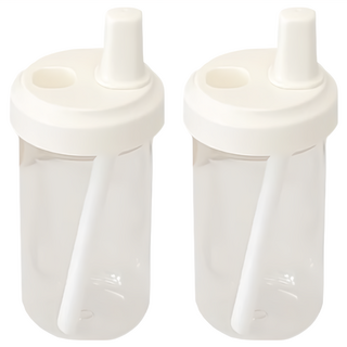 小麥購物 珍奶隨身杯 C035, 白色, 500ml, 2個