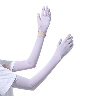 Reddot 紅點生活 加長冰絲全能防曬手袖套, 冰絲紫, 1雙