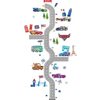 itaste 小品味 汽車總動員系列 飆速身高壁貼, 飆速身高貼, 61.5 x 15.1 x 3cm