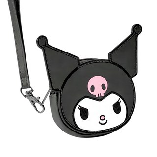 KUROMI 酷洛米 WOONUE 皮革拉鍊零錢包含掛繩 正版授權 50g