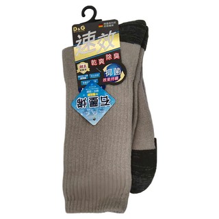 D&G 男款 機能 4/4 氣墊運動襪 乾爽除臭 抗菌效果