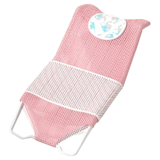 哩哩摳摳 大象透氣浴網架, 網布材質, 適用年紀0-3歲, 藍色/粉色, 1個