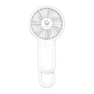 MYCEll 積進科技 USB手持風扇 白色, 輕巧便攜, 三檔風速, 持久續航, D字掛扣設計, 單一商品