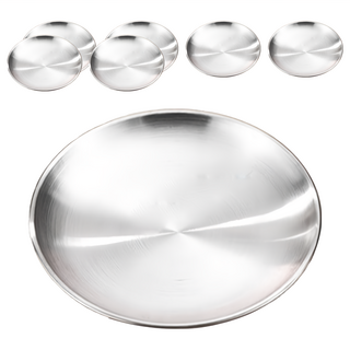 BangJiaShi 幫家適 不鏽鋼圓盤 7個, 14cm, 銀色, 1組