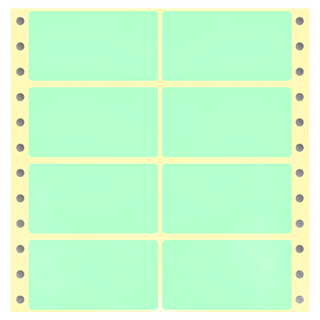 華麗牌 電腦列印標籤 雙排 WL-5015G 綠色, 1200張, 1盒