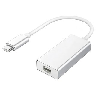 UniSync Type-C公 USB3.1轉Mini DisplayPort母影音轉接器 銀色 15CM, C302XSE01PMDP, 1個