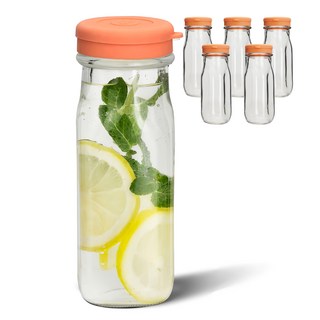 mir 六角矽膠方形玻璃瓶, 6個, 300ml