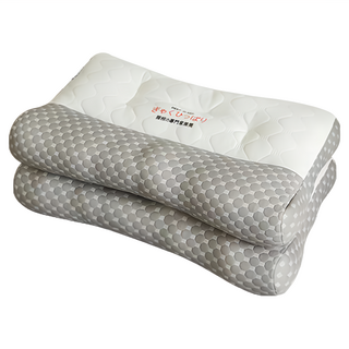 Annabelle 新型升級版牽引護頸椎枕 60 x 40cm 1組, 灰色 + 白色