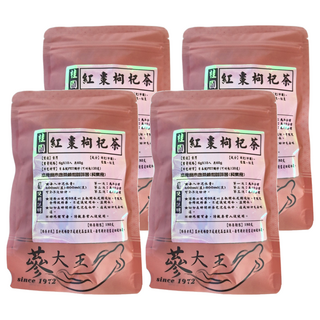 蔘大王 桂圓紅棗枸杞茶包, 6g, 10包, 4袋