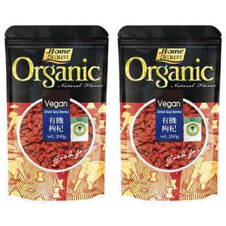 紅布朗 有機枸杞 200g, 慈心有機驗證, 肉厚粒大籽少, 有紅寶之稱, 沖泡茶飲/入菜煲湯/燉煮皆宜, 2包