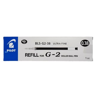 PILOT 百樂 G-2 中性筆芯 BLS-G2-38 0.38mm, 黑色, 12支