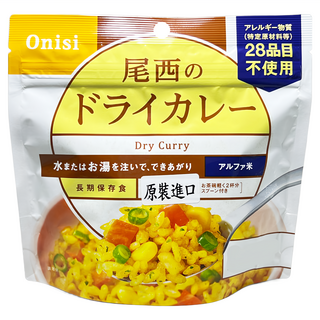 Onisi 尾西 沖泡即食飯 咖哩風味, 1包, 100g