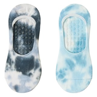 NicoFun 愛定做 紮染淺口止滑瑜伽襪 女襪