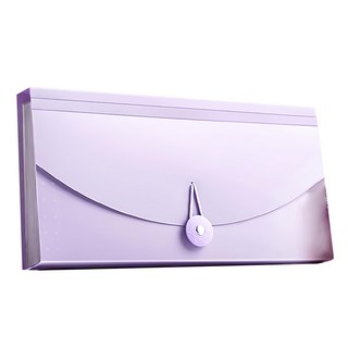 票據本 A4本 莫蘭迪風琴夾, 丁香紫, 1組