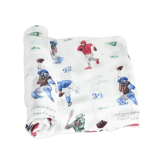 Little Unicorn 竹纖維紗布巾單入組 100% 嫘縈, 120 x 120cm, 紅不讓