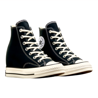 CONVERSE 匡威 CHUCK 70 WEDGE 女款 高筒增高休閒鞋, 黑色, 25cm