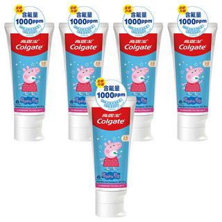 Colgate 高露潔 兒童牙膏 含氟健齒凝露 款式隨機, 90g, 5條