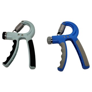 基礎款可調節握力器 最高60kg, 天藍色 + 晴空藍, 2個