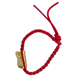 泰國咬錢虎手鍊 綁繩, 16cm, 紅色