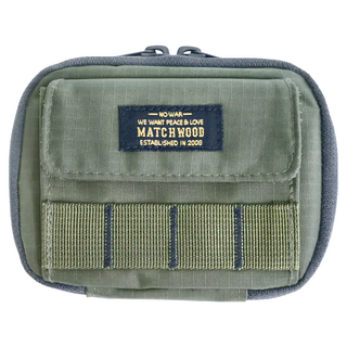 Matchwood Fusion錢包 軍綠色 抗撕裂尼龍帆布, 12.5 x 9.5 x 2.3cm