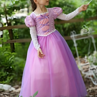 Kori Deer 可莉鹿 女童萬聖節變裝派對造型服裝公主服-多款長袖, 100cm, 長髮公主