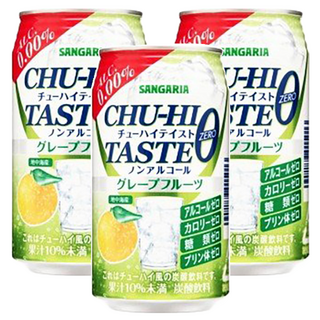 SANGARIA 無酒精葡萄柚飲料, 零酒精零卡路里零糖零嘌呤, 350ml, 3罐