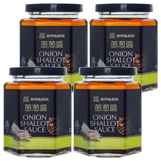 毓秀私房醬 蔥蔥醬 五辛素 正宗台式調味醬 12倍濃縮, 250g, 4罐