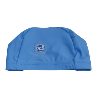 Splash About 抗UV泳帽，彈性極佳，UPF 50+，能阻絕99.6%以上的紫外線, 0~18個月, 水藍 + 珊瑚綠條紋, 1個