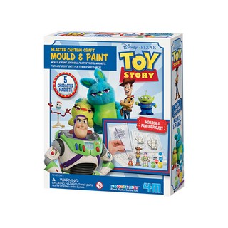 4M 迪士尼 玩具總動員 石膏彩模套裝, 5個角色磁鐵, 1盒